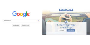 Google home page and Geigo home page